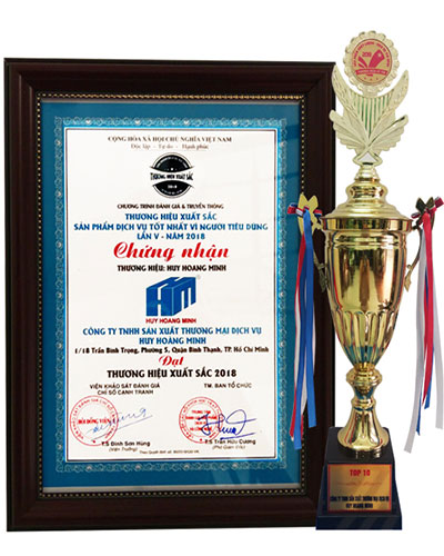 Công Ty TNHH SX TM DV Huy Hoàng Minh vinh dự nằm trong top 10 thương hiệu uy tín năm 2019 Công Ty TNHH SX TM DV Huy Hoàng Minh vinh dự nằm trong top 10 thương hiệu uy tín năm 2019